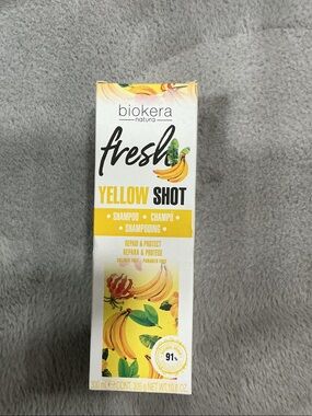 Biokera Natura Fresh Banana Shampoo - Yellow & White l Box